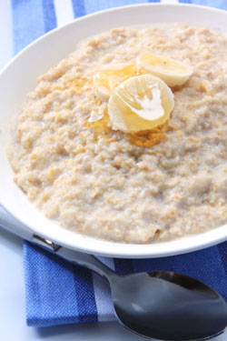 oatmeal with bananas and honey