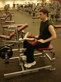 Seated calf raises -- second position 
