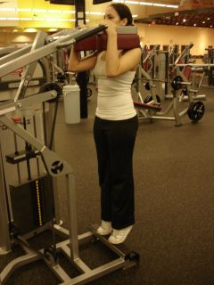 
Standing calf raises -- second position 